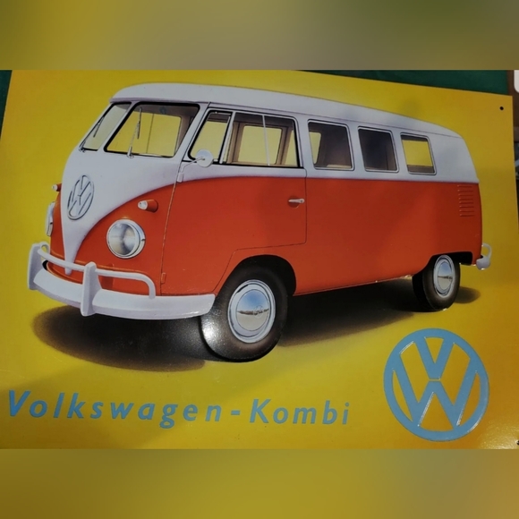 VINTAGE 1996 VOLKSWAGEN-KOMBI METAL FRAME 16X12 - Picture 1 of 3